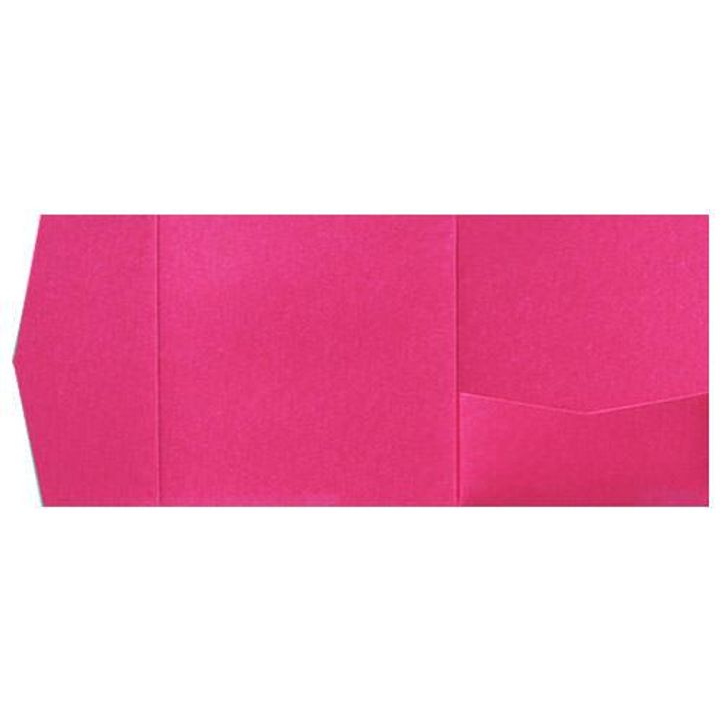 AP Printing - Razzle Pink Solid Pocket & Folder Invitation Card, 6 1\/4 Himalaya - Custom Printing Services