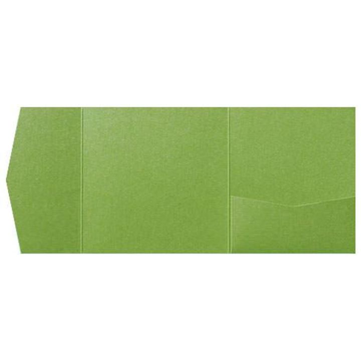 AP Printing - Meadow Green Solid Pocket & Folder Invitation Card, 6 1\/4 Himalaya - Custom Printing Services
