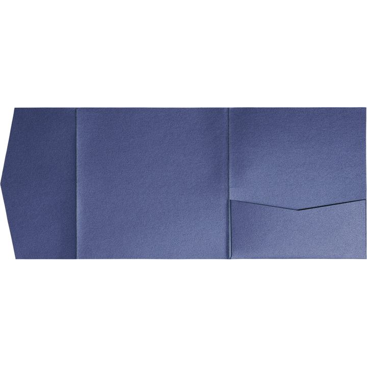 AP Printing - Blueprint Blue Metallic Pocket & Folder Invitation Card, 6 1\/4 Himalaya - Custom Printing Services
