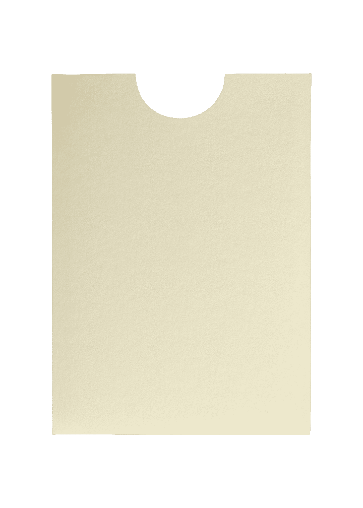Champagne Cream Metallic Sleeve, 5" x 7" Pocket & Folder Invitation