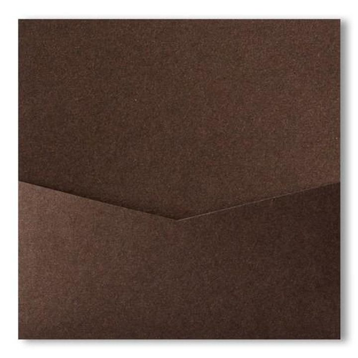 AP Printing - Bronze Brown Metallic Pocket & Folder Invitation Card, 6 1\/4 Denali - Custom Printing Services