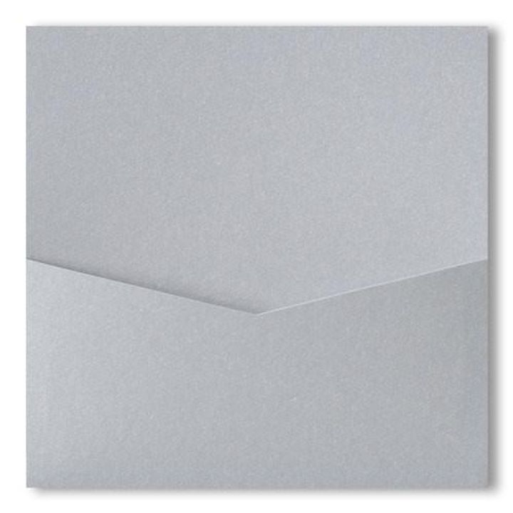 AP Printing - Silver Metallic Pocket & Folder Invitation Card, 6 1\/4 Denali - Custom Printing Services