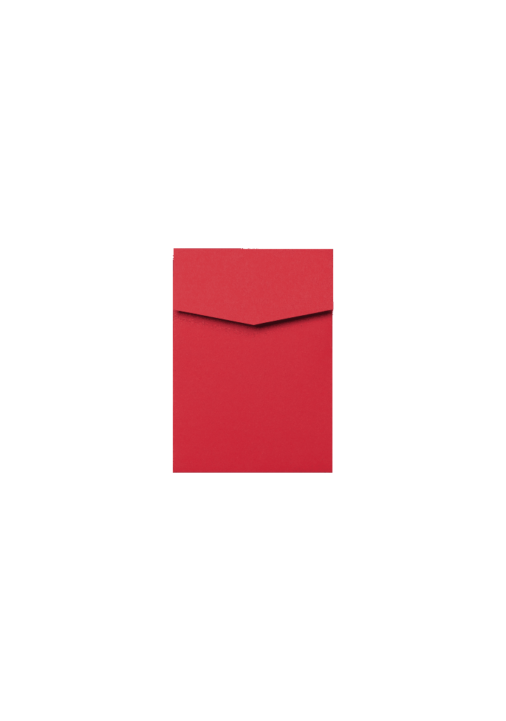 AP Printing - Cherry Red Solid Pocket & Folder Invitation Card, A7 Cascade - Custom Printing Services