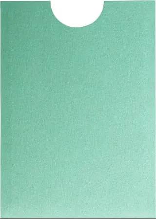 Aqua Lagoon Metallic Sleeve, 5" x 7" Pocket & Folder Invitation