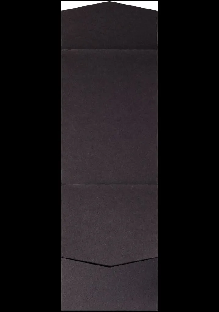 Black Solid Pocket & Folder Invitation Card, A7 Cascade AP Printing - Black Solid Pocket & Folder Invitation Card, A7 Cascade - Custom Printing Services