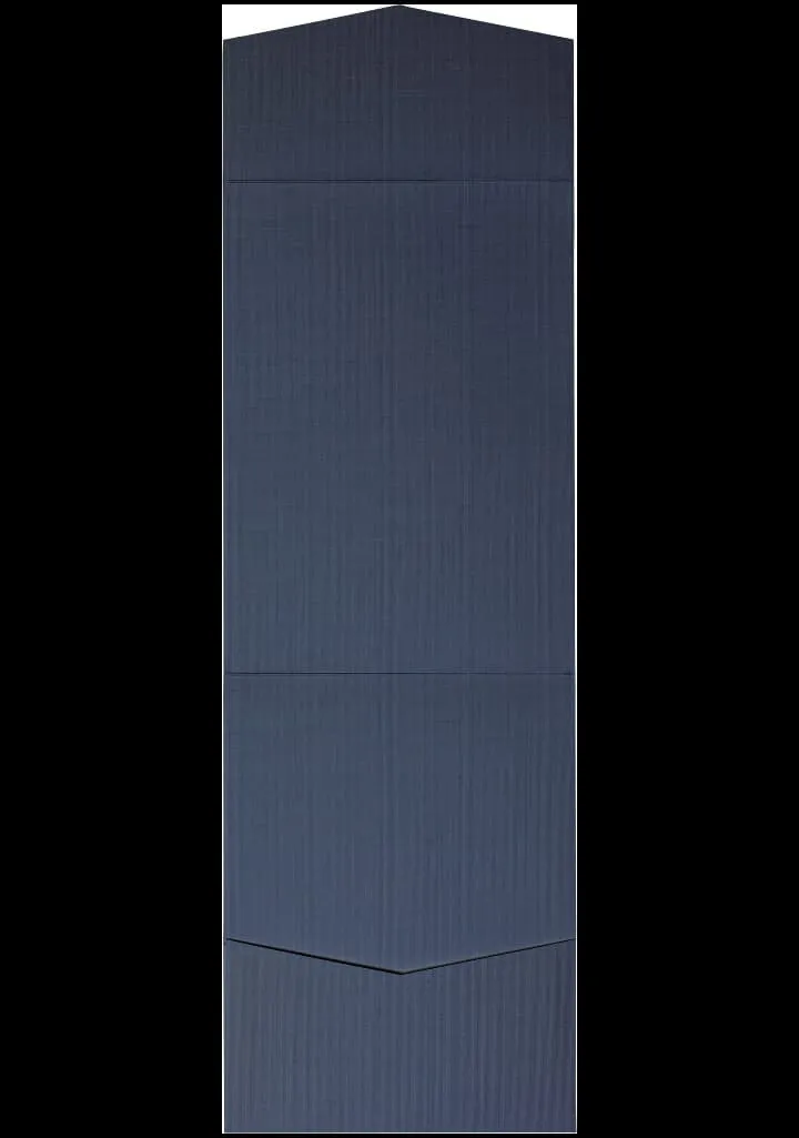 AP Printing - Blazer Blue Linen Pocket & Folder Invitation Card, A7 Cascade - Custom Printing Services