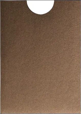 Bronze Brown Metallic Sleeve, 5" x 7" Pocket & Folder Invitation