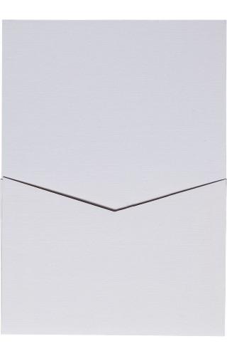 Bright White Linen Pocket & Folder Invitation Card, A7 Denali AP Printing - Bright White Linen Pocket & Folder Invitation Card, A7 Denali - Custom Printing Services