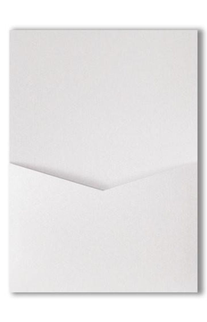 Pearl White Metallic Pocket & Folder Invitation Card, A7 Denali AP Printing - Pearl White Metallic Pocket & Folder Invitation Card, A7 Denali - Custom Printing Services