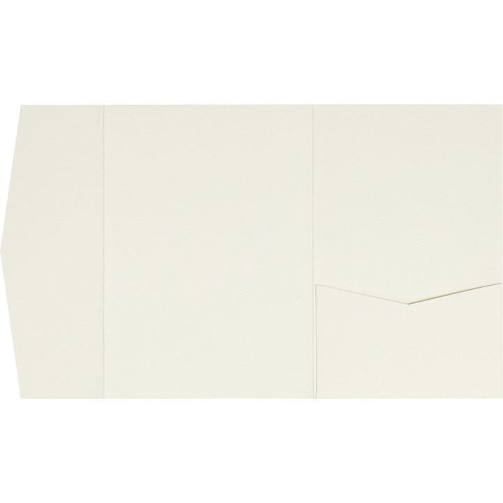 A7 Himalaya Warm White Felt Pocket & Folder Invitation AP Printing - A7 Himalaya Warm White Felt Pocket & Folder Invitation - Custom Printing Services