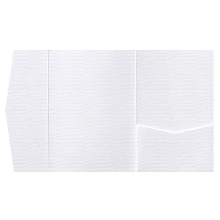 AP Printing - Bright White Linen Pocket & Folder Invitation Card, A7 Himalaya - Custom Printing Services