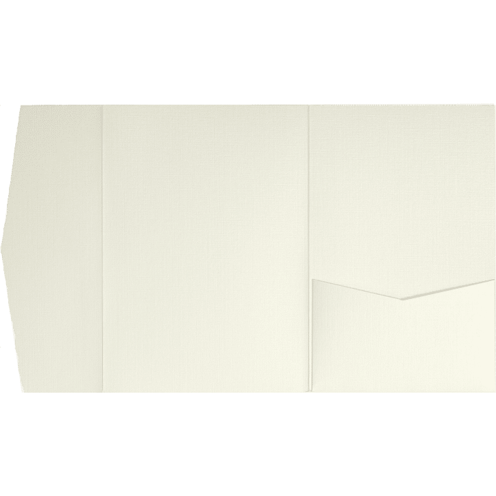 Metallic Cream Linen Pocket & Folder Invitation Card, A7 Himalaya Bilingual AP Printing - Metallic Cream Linen Pocket & Folder Invitation Card, A7 Himalaya Bilingual - Custom Printing Services