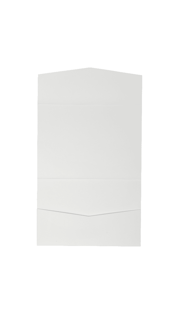 AP Printing - Classic White Solid Pocket & Folder Invitation Card, A7 Atlas - Custom Printing Services