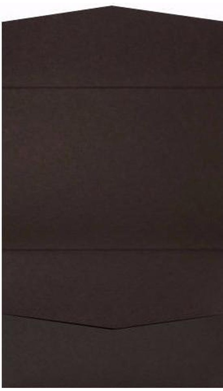 Chocolate Brown Solid Pocket & Folder Invitation Card, A7 Atlas AP Printing - Chocolate Brown Solid Pocket & Folder Invitation Card, A7 Atlas - Custom Printing Services