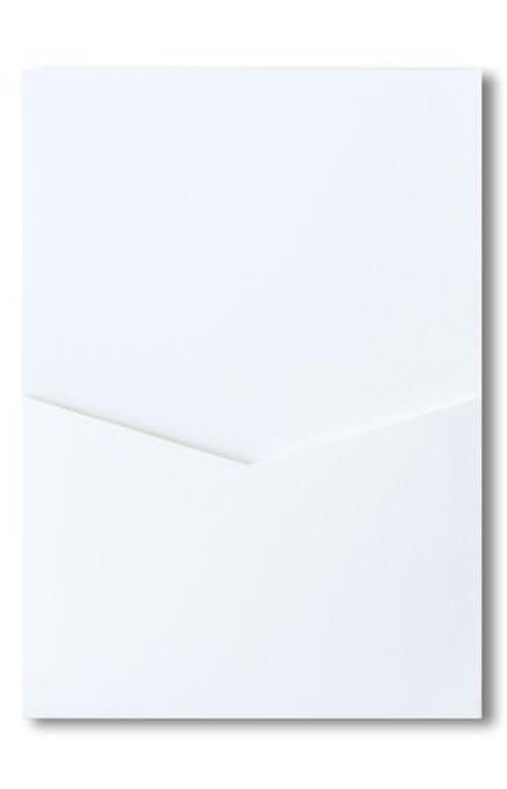 Classic White Solid Pocket & Folder Invitation Card, A7 Denali AP Printing - Classic White Solid Pocket & Folder Invitation Card, A7 Denali - Custom Printing Services
