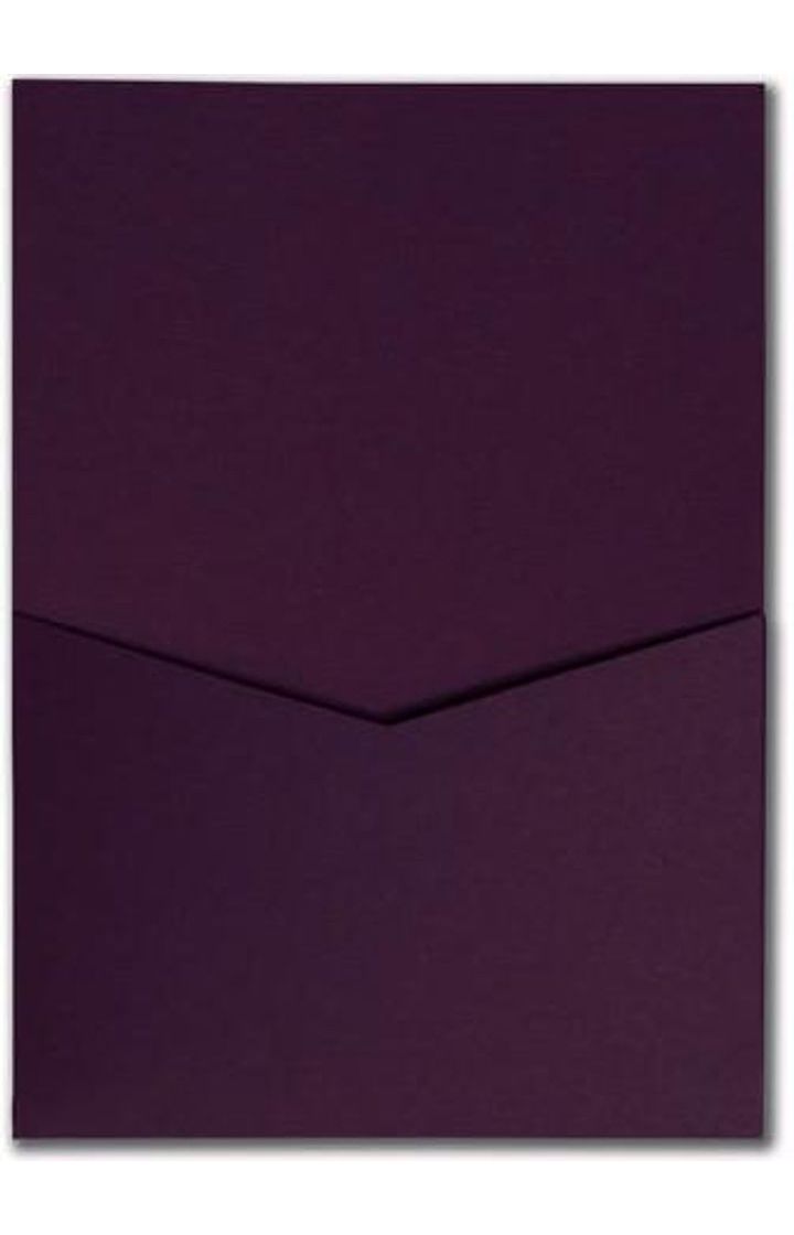 Purple Eggplant Solid Pocket & Folder Invitation Card, A7 Denali AP Printing - Purple Eggplant Solid Pocket & Folder Invitation Card, A7 Denali - Custom Printing Services
