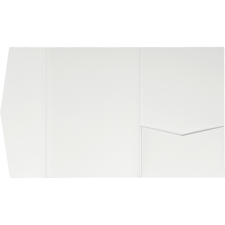 AP Printing - Classic White Solid Pocket & Folder Invitation Card, A7 Himalaya - Custom Printing Services