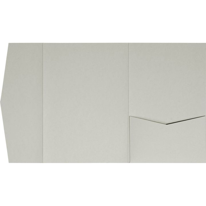 AP Printing - Gray Smoke Solid Pocket & Folder Invitation Card, A7 Himalaya - Custom Printing Services