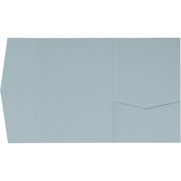 Dusty Steel Blue Solid Pocket & Folder Invitation Card, A7 Himalaya AP Printing - Dusty Steel Blue Solid Pocket & Folder Invitation Card, A7 Himalaya - Custom Printing Services