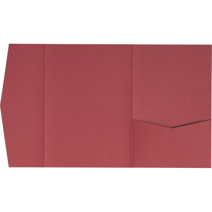 AP Printing - Rosebud Pink Solid Pocket & Folder Invitation Card, A7 Himalaya - Custom Printing Services