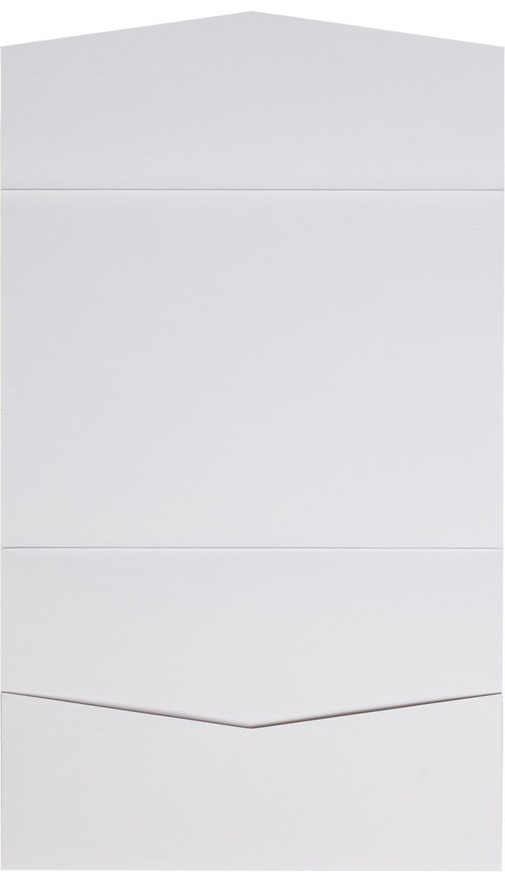 Bright White Linen Pocket & Folder Invitation Card, A7 Atlas AP Printing - Bright White Linen Pocket & Folder Invitation Card, A7 Atlas - Custom Printing Services