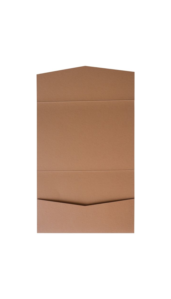 Kraft Brown 100 lb Raw Recycled Pocket & Folder Invitation Card, A7 Atlas AP Printing - Kraft Brown 100 lb Raw Recycled Pocket & Folder Invitation Card, A7 Atlas - Custom Printing Services