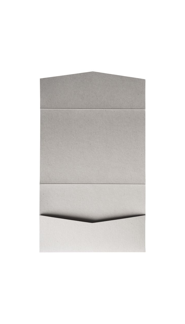 AP Printing - Concrete Gray Kraft 100 lb Raw Recycled Pocket & Folder Invitation Card, A7 Atlas - Custom Printing Services