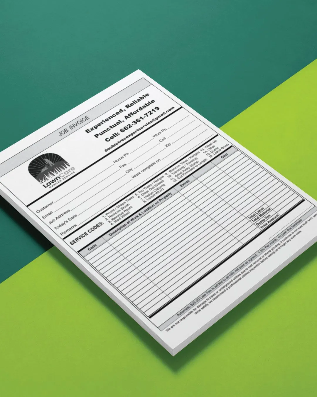 Simple Monochrome Design Carbonless Forms (Invoice)
