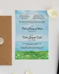 Ocean View Vellum Wrapped Vietnamese & English Wedding Invitation