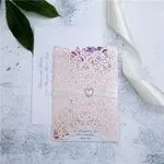 Graceful Lace Laser Cut Wedding Invitation
