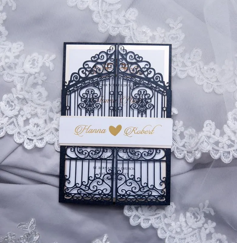 Laser Cut Template JP2 Wedding Invitation