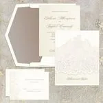 Florentine Lace Fancy Luxury & Laser Cut Wedding Invitation