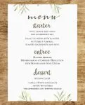 Wedding Menu