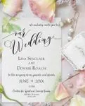 Faint Green Ombre Simple Flat 5x7 Wedding Invitation
