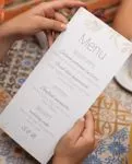 Gold Ferns Desing Wedding Menu Cards