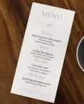 Simple Eucalyptus Variety Wedding Menu Cards