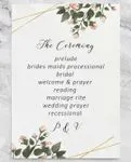 Creative Shoots Wedding Program Cards