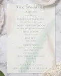 Glowing Beauty Wedding Program Card
