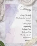 Lilac And Purple Acurela Wedding Program Cards