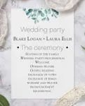 Natural Simplicity Wedding Program Cards