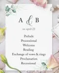Unique Natural Beauty Wedding Program Cards