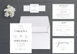 Simply Classic Spanish & English Elegant Wedding Invitation