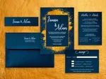 White on Blue Metallic and Orange S/E Elegant