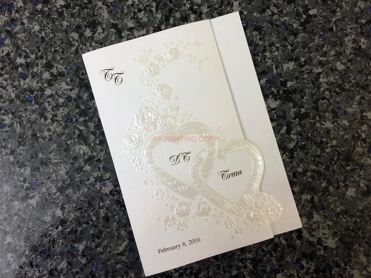 K9899 [I-11] Romantic Simplicity Hearts Wedding Invitation