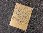 CL-WRAP-66 MPM White Table Setting Lace Laser Cut Wedding Invitation
