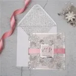 CL-WRAP-66 MPM White Table Setting Lace Laser Cut Wedding Invitation