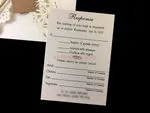 Elegant Floral Tri-Fold Laser Cut Pocket Wedding Invitation