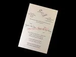CL-PF-57 M-M White Heart Flourish Pocket Laser Cut Wedding Invitation