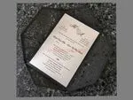 CL-SLIDER-58 M-M Red Peony Tall Slider Laser Cut Wedding Invitation