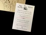Flower Square Laser Cut Wedding Invitation